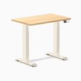 thumbnail image 1 of Desky Dual Mini Sit Stand Desk - Sublime Teak / 32 x 20 inches / Wheat, 1 of 10