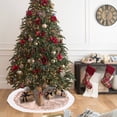 thumbnail image 2 of Jupe de Sapin de Noël 31,49 Po Ronde Rouge Jaune Vert Rose Brun Tissu Décoration des Fêtes pour Base de Sapin, 2 of 6