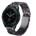 thumbnail image 2 of Bracelet en Résine Compatible avec Samsung Galaxy Watch Active 2 (44mm/40mm)/Active, Galaxy Watch 42mm R810, Gear Sport, Gear S2 Classic, Ticwatch E, Bracelet de Mode pour Femmes et Hommes (Noir), 2 of 7
