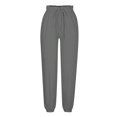 thumbnail image 5 of EQWLJWE Pantalons pour Femmes Mode Décontractée Couleur Unie Élastique Coton et Lin Pantalons, 5 of 5