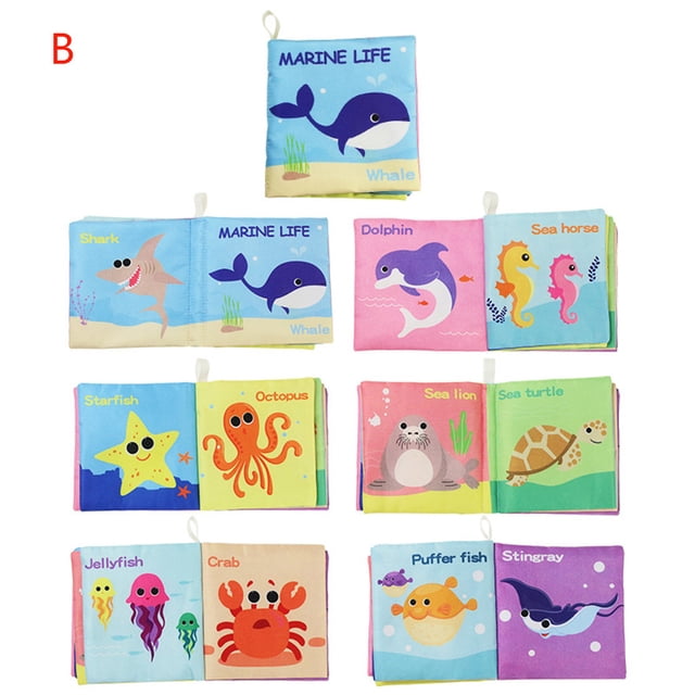 Big Save,HWRETIE Leapfrogs Kid Cloth Book Infant Baby Intelligence Development Toy Cognize Books