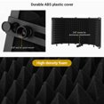 thumbnail image 3 of Moobody Microphone Isolation Shield Portable Tabletop Sound Absorbing Foam Reflection Filter Mic Soundproof Shield with 3/8-inch Female to 5/8-inch Male Screw Adapter for Audio Recording Singing Stu, 3 of 7