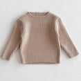 thumbnail image 4 of RXIRUCGD Chandail Tricoté Extensible à Manches Longues Col Rond pour Enfants Hommes et Femmes, Beige, Taille : 110, 4 of 9