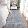 thumbnail image 1 of Garvee 2'x6' Modern Plaid Runner Rug Abstract Rugs for Hallway, Washable Rug Non-Slip Low Pile Accent Carpet for Bedroom Kitchen, Dark Gray, 1 of 7