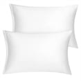 thumbnail image 1 of PiccoCasa 2 Pcs Satin Pillowcase Zippered Silky Sateen, Standard Snow White, 1 of 9