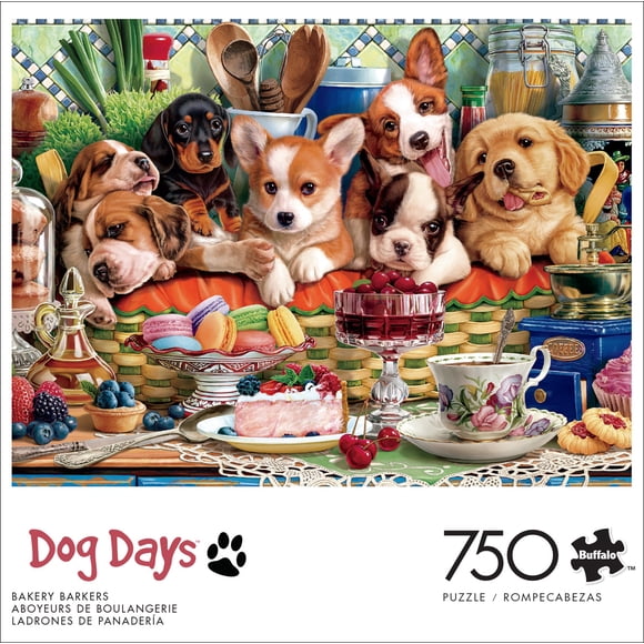 Buffalo Games Bakery Barkers Puzzle de 750 pièces imbriqué pour adultes âgés de 14 à 99 ans