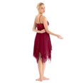 thumbnail image 2 of iiniim Robe de Danse Moderne Lyrique pour Femmes Costume de Danse Bretelles Spaghetti Robe de Danse Athlétique Vin m, 2 of 7