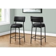 thumbnail image 3 of Monarch Specialties Barstool, Counter Height, Set Of 2, Kitchen, Black Leather Look, Black Metal, Contemporary, Modern, 3 of 3