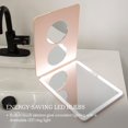 thumbnail image 4 of Vanity Planet Handheld Makeup Mirror with Lights, Pose 2.0 (Blush) - Light Up Travel LED Mirror with 3X & 5X Magnification - Dimmable Lighting & Micr, 4 of 5