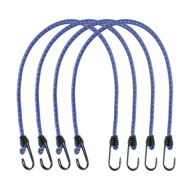 koolsoo 4 Pcs Corde Élastique pour Bagages avec Sangle et Crochet Extérieur Bleu
