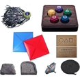 thumbnail image 1 of Korean Traditional Play Game, Gonggi Jack Stone Pebbles Set with Round Case, Stone Catching Game Kit, 1 of 4
