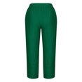thumbnail image 5 of RXIRUCGD Capris d'Été Confortables et Amples pour Femmes, Couleur Unie, Vert, Taille : 2TG, 5 of 5