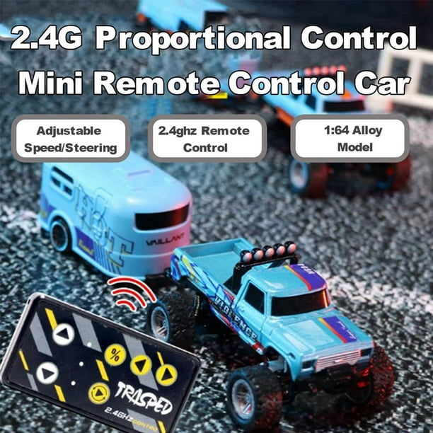 Camion Semi-remorque RC 1/24 – 2,4 GHz, 9 Canaux, Avec Son Et Lumière