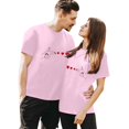 thumbnail image 1 of LUOGENLI T-shirts pour Femme pour Femmes T-Shirt à Col Rond à Manches Courtes Imprimé pour la Journée du Couple T-shirts pour Femmes T-Shirt Graphique T-Shirt Drôle de la Saint-Valentin pour Femmes T-Shirt Graphique Pâques L, 1 of 5