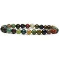 thumbnail image 1 of Bracelet Extensible Unisexe en Perles Rondes de 6 mm en Pierre Précieuse d'Agate d'Inde Naturelle 7 Pouces, 1 of 5
