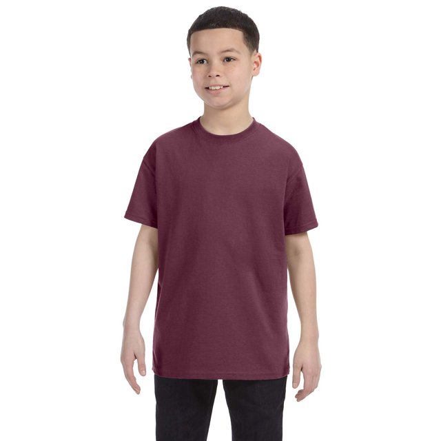 Jerzees Big Boy's Rib Collar Tear Away Label T-Shirt, Style 29B