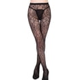 thumbnail image 2 of Collants Jacquard Extensibles en Maille Ajourée pour Femmes, Aguichant, en Dentelle, Bas Résille, Bas Résille, 2 of 2