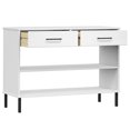 thumbnail image 3 of vidaXL Armoire Console avec Pieds en Métal Blanc Bois Massif Pin OSLO, 3 of 5