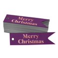 thumbnail image 1 of Inkdotpot Pack Of 100 Merry Christmas Favor Paper Tags Craft Real Rose Gold Foil Hang Tags, 1 of 1