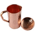 thumbnail image 5 of Handcrafted Pure Copper Jug With 2 Glass - 1 Liters, Brown | Leak Proof & Dishwasher Safe, 5 of 5