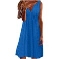 thumbnail image 2 of Gspmoly Robe d'Été, Mode Femmes Été Décontractée Unie à Col en V Sans Manches Mini-Robe Robes d'Été pour Femmes Offres Prime, 2 of 6