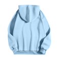 thumbnail image 4 of Sweatshirt pour Femmes Graphique Patchwork Cou à Capuche Femmes Hiver Automne Tenues Tops pour Leggings Gris Foncé 2XL, 4 of 4