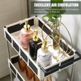 thumbnail image 3 of Rolling Cart, Multifunctional Rolling Utility Cart, Carts With Wheels Storage Cart Movable Storage Cart With Wheels, for Office, Living Room, Kitchen, 3 of 7