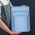 thumbnail image 4 of Birdeem Plastic Rectangular Serving Tray Set of 3, Large Medium Small Trays for Home Use, Ideal as Snack Plates and Tea Cup Holders, Durable Household Platters, 4 of 9