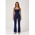 thumbnail image 2 of PISONIC Women Two Piece Workout Sets Racerback Tank Tops Matching High Waisted Flared Leggings with Pockets Gym Yoga Outfits, 2 of 6