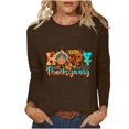 thumbnail image 2 of Aboser Chemises de Vacances pour Femmes Jour de l'Action de Grâce Mode T-Shirts Graphiques Citrouille Grande Taille Hauts d'Automne Manches Longues Douces T-shirt Reconnaissant Blouses Col Rond Grande Taille 2024, 2 of 4