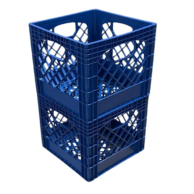 Juggernaut Storage Lot de 2 Caisses pour Rangement de Bureau et Organisation de Classe, Bleu