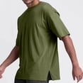 thumbnail image 1 of AherBiu T-Shirts pour Hommes Surdimensionnés en Coton Léger à Col Rond à Manches Courtes T-Shirt Décontracté, 1 of 9