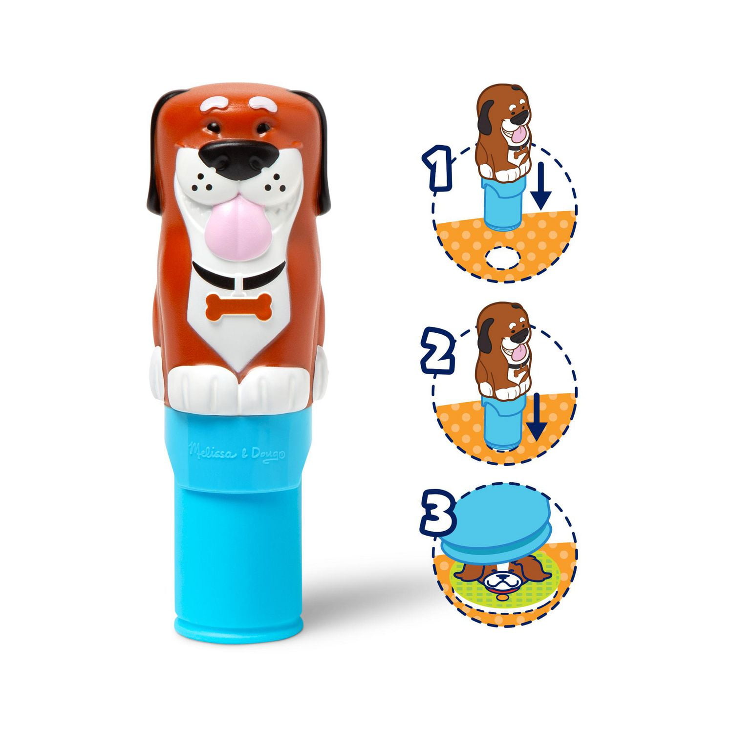 Melissa & Doug Autocollant WOW ! ™ 24 pages Pad d’activité et Autocollant Stamper, 300 autocollants, Arts et artisanat Fidget Toy personnage de collection - Chien