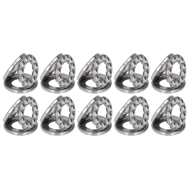 Roulement à Billes de Butée, 10 Pcs Roulement à Billes de Butée Accessoire Monodirectionnel Ensemble de Remplacement Kit Roulement Acier pour Équipement, Roulements à Billes de Butée