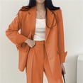 thumbnail image 2 of Birdeem Womens Tops Long Sleevewomens Solid Color Buttons Pockets Long Sleeve Top Suit Coat Suit Coatlong Sleeve Womens Tops, 2 of 3