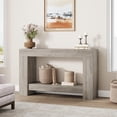 thumbnail image 3 of Long Console Table, 2-Tier Farmhouse Sofa Table Behind Couch, Rectangular Accent Console with Storage for Hallway Foyer Entrance, 3 of 6