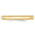 thumbnail image 3 of 10KY 3mm LTW Milgrain Half Round Band Size 10 Size 10, 3 of 4