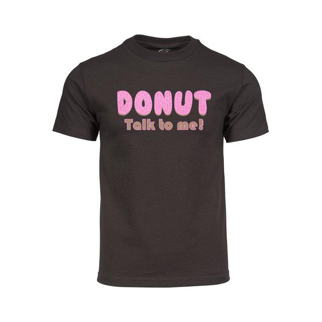 Mens Donut Talk to Me! Short-Sleeve T-Shirt - Brown - Large