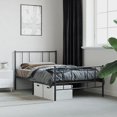 thumbnail image 2 of vidaXL Metal Bed Frame with Headboard and Footboard Black 100x200 cm, 2 of 5