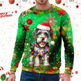 thumbnail image 4 of Ediodpoh T-Shirt de Sport à Col Rond de Noël pour Homme à Manches Courtes d'Hiver T-Shirt de Sport à Col Rond Chandail à Col Rond pour Homme Vert_003 TTG, 4 of 4