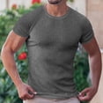 thumbnail image 1 of Styesk T-Shirts pour Homme T-shirt Décontracté pour Homme Mode Couleur Unie Col Rond T-shirt à Manches Courtes Haut/chemise à Col Rond, 1 of 7