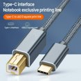 thumbnail image 2 of HLONK 19.6” USB Type-C to USB B 2.0 Printer Cable  Grey, 2 of 9