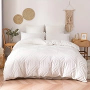 Aursykel Boho Tufted Duvet Cover Set 3 Piece Microfiber Bedding Soft and Long Lasting for All Seasons Includes Duvet Cover and Pillowcases Suit for Relaxedable Sleep Easy Care