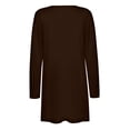 thumbnail image 4 of Pompotops Blouse Décontractée à Manches Longues pour Femme, Couleur Unie, avec Poche, Cardigan, Liquidation, 4 of 7