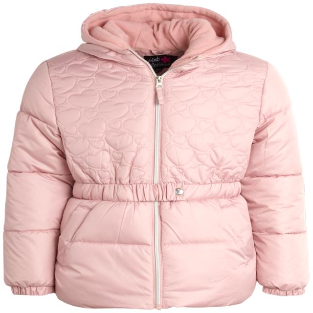 Pink Platinum Winter Jacket - Quilted Fleece Lined Windbreaker Puffer Coat (Size 7-16)