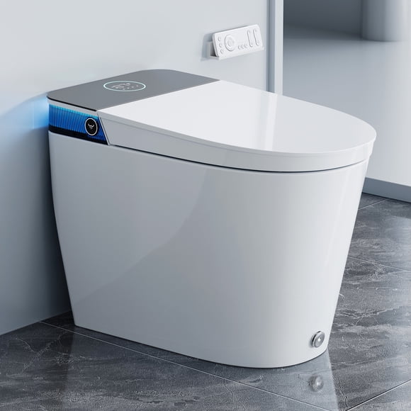 HOROW T38P Bidet Smart Toilet, with ADA Chair Height MAP 1000g Auto Open/Close Lid, Instant Warm Water