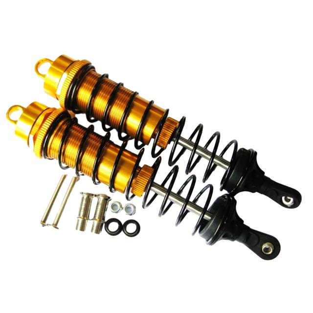 maskred Front Rear Shock Absorber For 94762 Aluminum Alloy Monster Trucks Smooth 2pcs RC Car Accessories Replacement Parts Golden