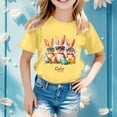 thumbnail image 2 of T-Shirts pour Garçons, Manches Courtes, Chandail de Pâques, Mignon Lapin Imprimé, Hauts d'Été, Col Rond, T-Shirts, T-Shirts pour Filles 8-10 Ans, 2 of 4