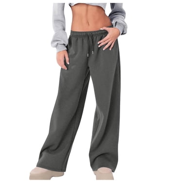 Erwazi Pantalon de Survêtement à Jambe Grand pour Femmes, Décontracté, Ample, Couleur Unie, Pantalon Confortable de Détente, Joggers Amples, Pantalon de Survêtement avec Poches