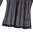 thumbnail image 3 of Haut Femme Chemise Col Montant Chemise Transparente Coupe Ajustée Maille Transparente Haut Mode Sauvage, 3 of 4
